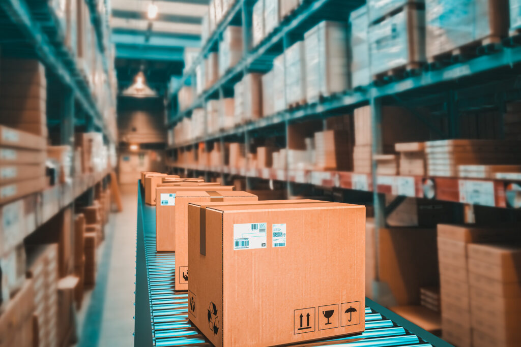 conveyors moving parcels