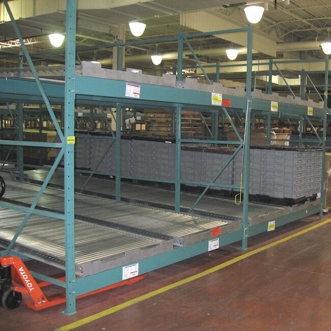 Full Roller Pallet Flow Rack - Warehouse Optimizers Inc